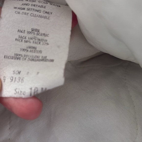 VTG 80s 90s fuzzy jacket 18M 12M baby boy girl unisex - BE MINE USA made - Picture 5 of 7